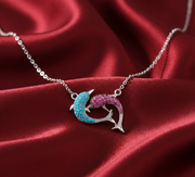 925 Sterling Silver Classic Fish Pendant Necklace with Adjustable Length For Women